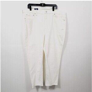 GAP Ivory High-Rise Stretch Cigarette 5-Pocket Corduroy Jeans NEW Plus Size 20R